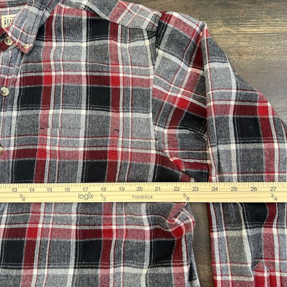 RedHead Shirt Size LT Large Red Black Gray Plaid Flannel Long Sleeve Button-Down - Picture 6 of 10